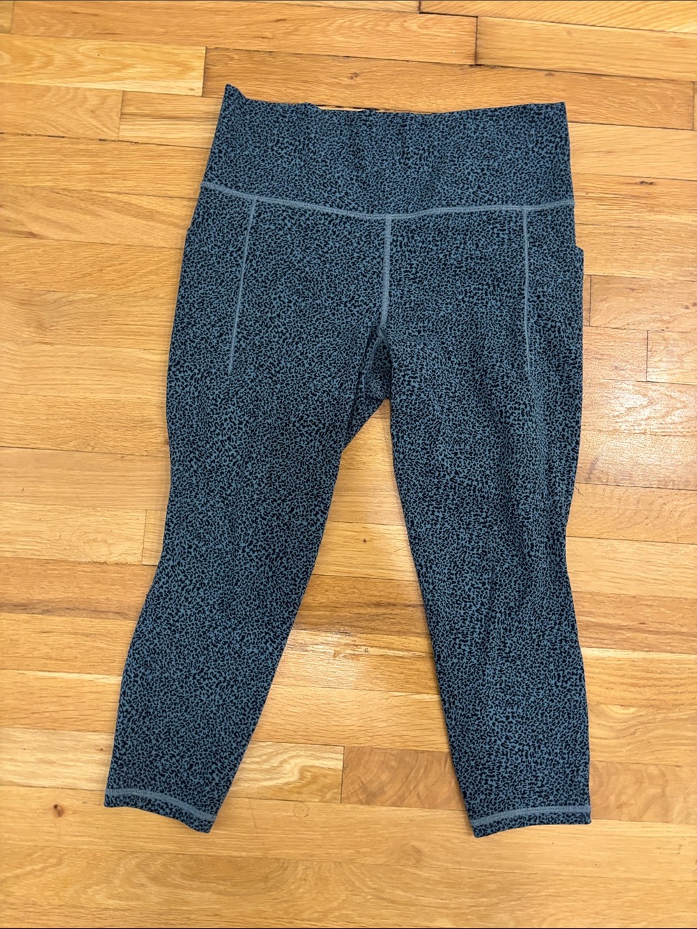 Athleta Blue Speckled High-Rise Performance Leggings
